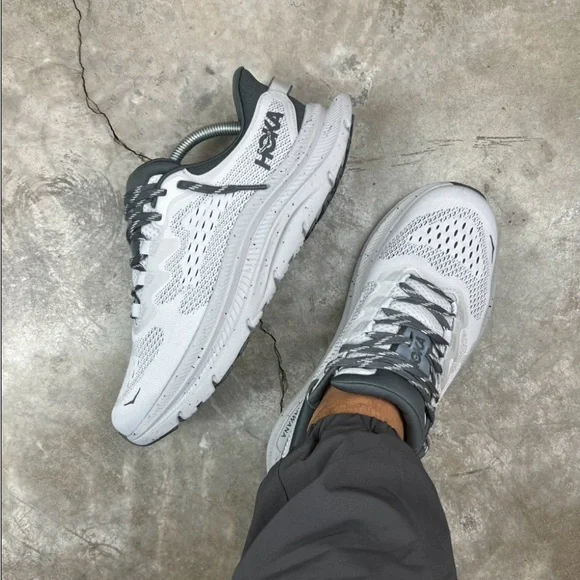 Hoka 🔥 Kawana 2 Grey / Black Running Shoes 1147930 CRDS Men’s Size 14 - Picture 3 of 9